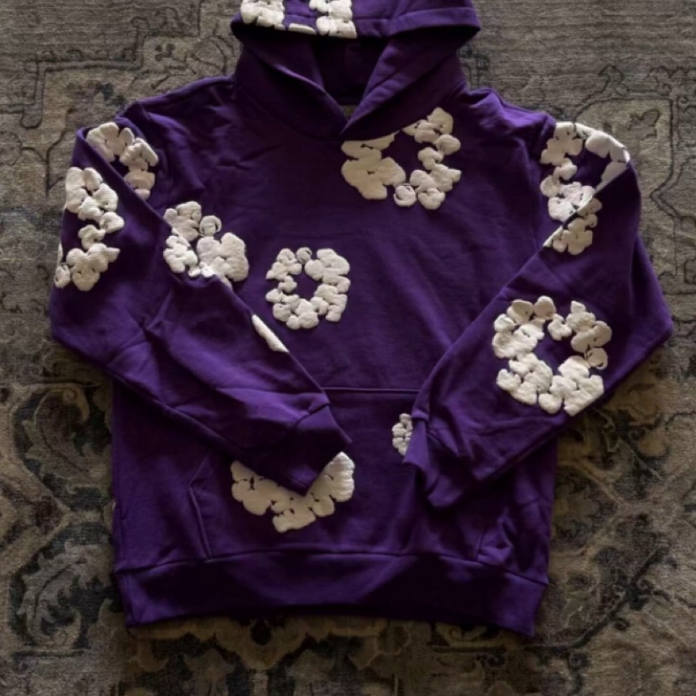 Purple denim tears hoodie